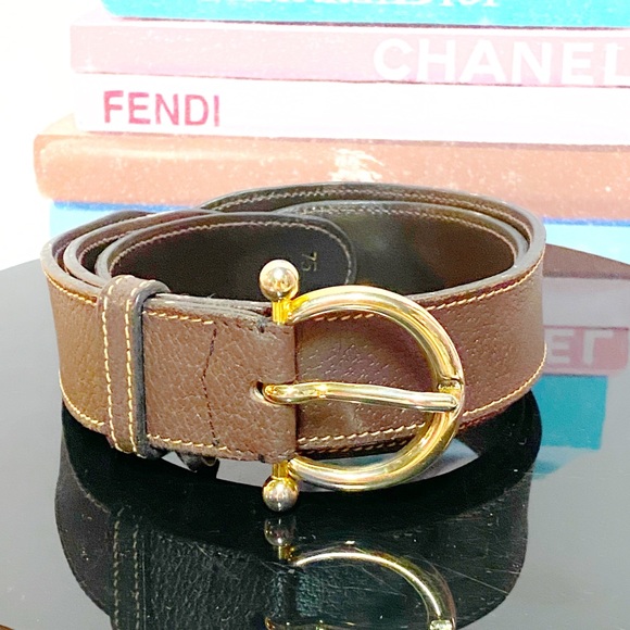 GUCCI Horse Bit Brown Leather 75cm Mens Belt - Picture 6 of 15